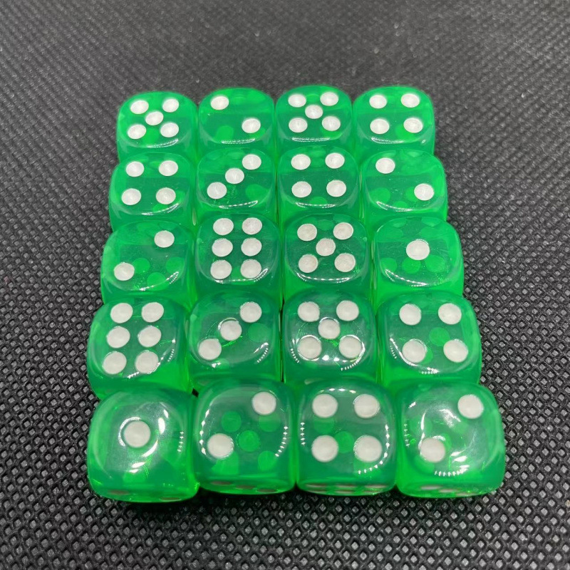 20 unidades de 12mm, redondas, transparentes, verde oscuro.