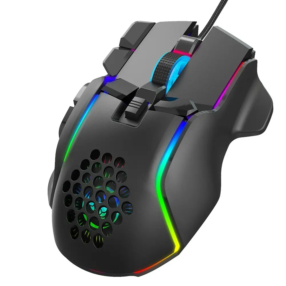 Cao dpi 12800dpi RGB Chuột chơi game Ergonomic chuyên nghiệp Gamer chuột phím Lập Trình Trò chơi chuột RGB Backlit Chuột chơi game