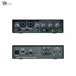 专业数字演播室演唱音乐现场录音声卡 & 混音器<span class=keywords><strong>USB</strong></span>音频接口声卡混音