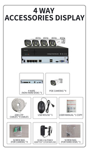 4CH 4mp POE Outdoor Waterproof <strong>IP</strong> <strong>Camera</strong> NVR <strong>Network</strong> System Kit 4MM APP <strong>Network</strong> <strong>Camera</strong> - Product Image 6