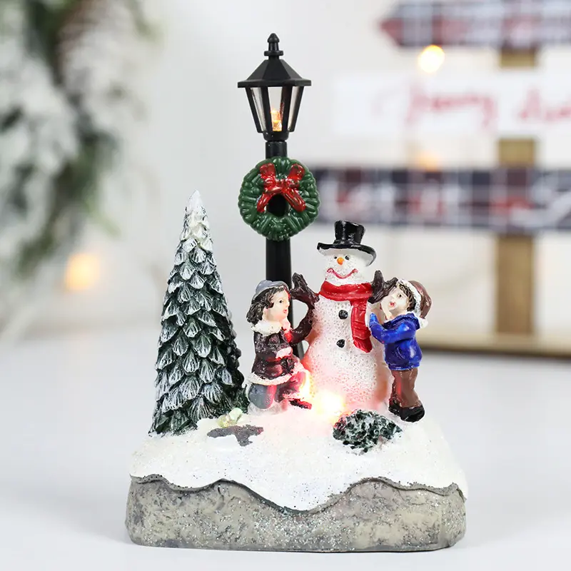 Christmas Village Scene Christmas Village With Movement And Light Miniature Lamp With Light Christmas Decoration Miniature