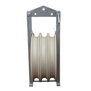 508x100mm Overhead Line <strong>Stringing</strong> Pulley Three-wheel Conductor <strong>Stringing</strong> Pulley <strong>Blocks</strong> - Product Image 5