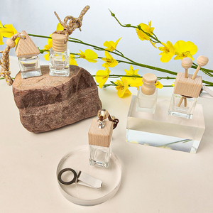 8ml square Shape Car <strong>Perfume</strong> Diffuser Bottles With Glass Bottle <strong>10</strong> ml Empty Green Frosted 10ml - Product Image 3