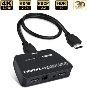 4Kx2K <strong>HDMI</strong> Audio Extractor + Optical TOSLINK SPDIF + 3.5mm Stereo Audio Extractor Converter <strong>HDMI</strong> Audio Splitter <strong>Hdmi</strong> - Product Image 4