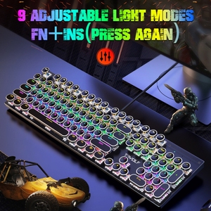 2024 recién llegado T75 Teclado mecánico portátil retro máquina de escribir multi dispositivo teclado USB impermeable teclado con trackpad - Product Image 3