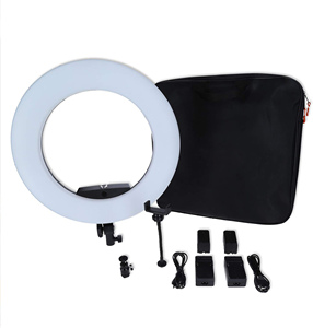 Lümen 90 W RGB LED halka ışık makyaj Selfie ve fotoğraf stüdyosu App kontrolü 3200 K-9999 K işletilen pil ve güç kaynağı - Product Image 1