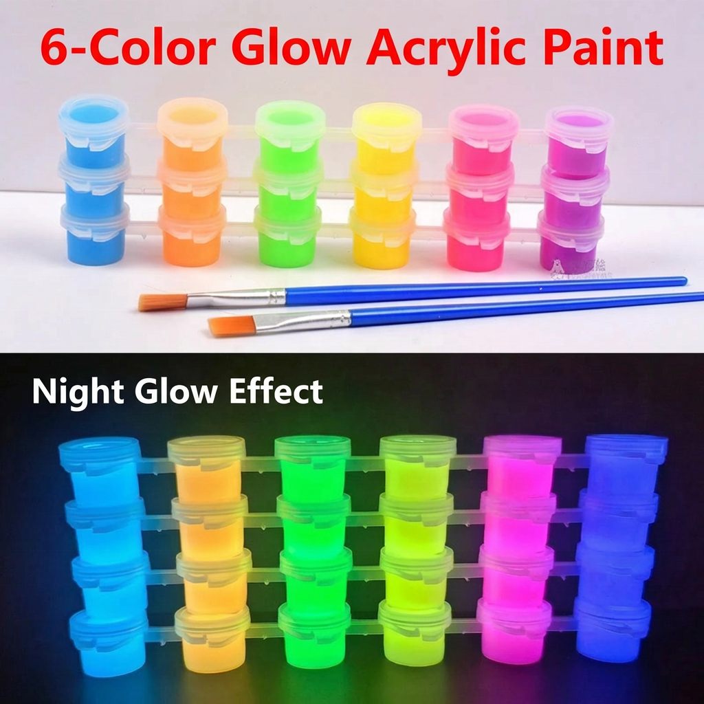 Pintura Luminiscente de 6 Colores