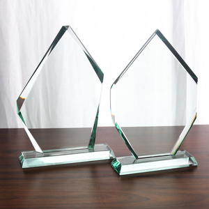 Custom Engraved Crystal Achievement Award Plaque Unique Personalized Crystal <strong>Corporate</strong> Employee Recognition Trophy - Product Image 2