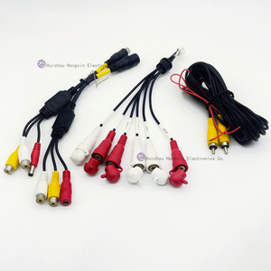 定制同轴音频电缆组件，用于汽车音频电源TRS至双RCA，用于扬声器和显示器3 RCA至2 RCA适配 - Product Image 1
