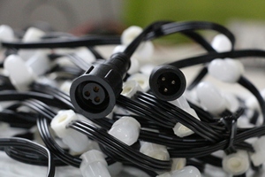 Uzun P24 yeni piksel LED yuvarlak düğümleri Coro siyah 18awg 12V akıllı RGB LED dize adresli Xconnect su geçirmez Pigtail - Product Image 5