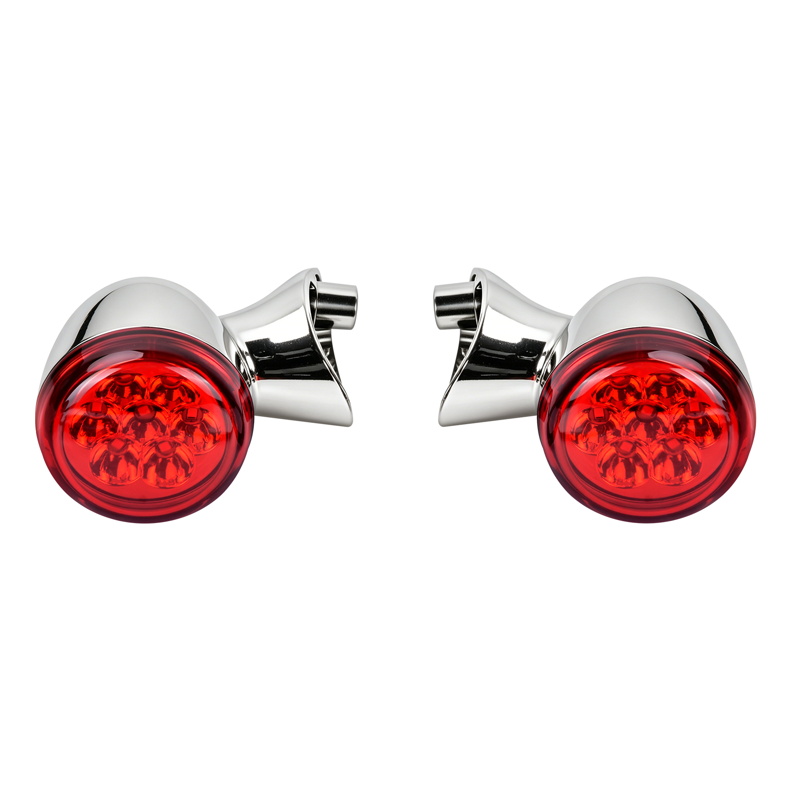 chrome & red cover & yellow light