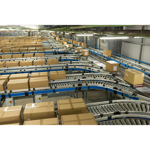 Centro de logística de almacén de fábrica, mesa transportadora de rodillos por gravedad de acero inoxidable y metal, fabricante automático de transportadores de rodillos
