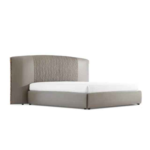 耐久性のある低価格の革製ダブルコンフォートセット木製の布張りのベッドモダンなスマートベッド