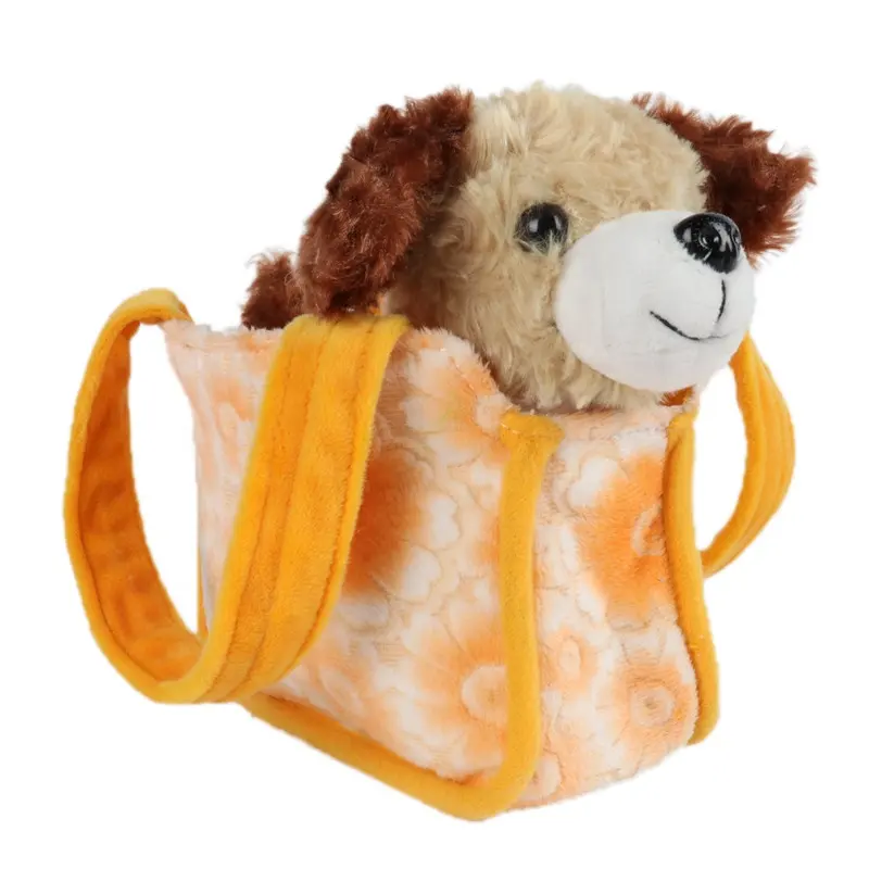 Puppy In A Purse - New Arrival Low MOQ Custom Cheap Soft Puppy Plush Fancy Dog In A Carrying Bag