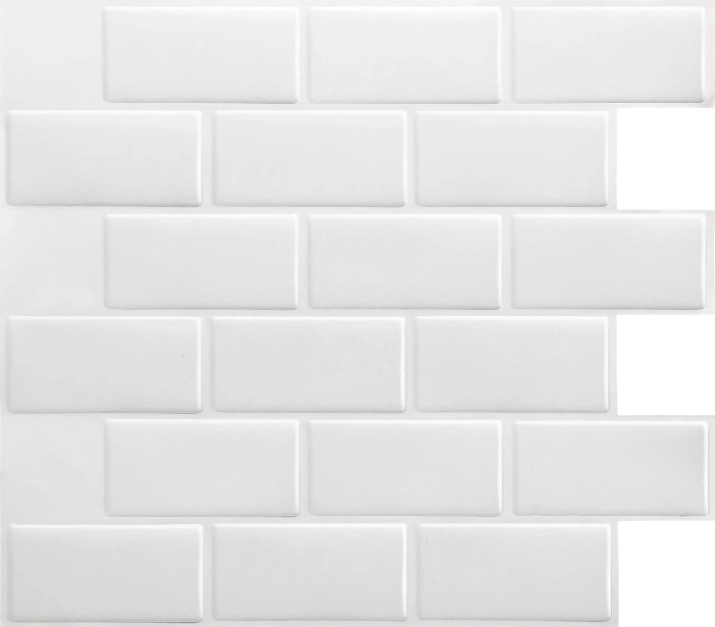 Azulejo de Metro de ladrillo blanco pegatina de pared autoadhesiva, bricolaje, decoración para el hogar, cocina, baño, vinilo 3D