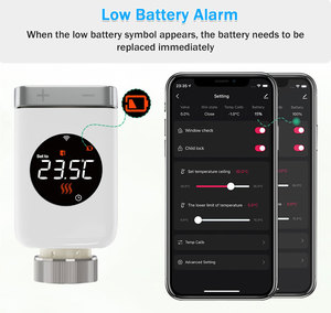 Ультра-маломощный большой ЖК-экран еженедельное Программирование ZigBee Smart Tuya термостатический радиаторный клапан - Product Image 5