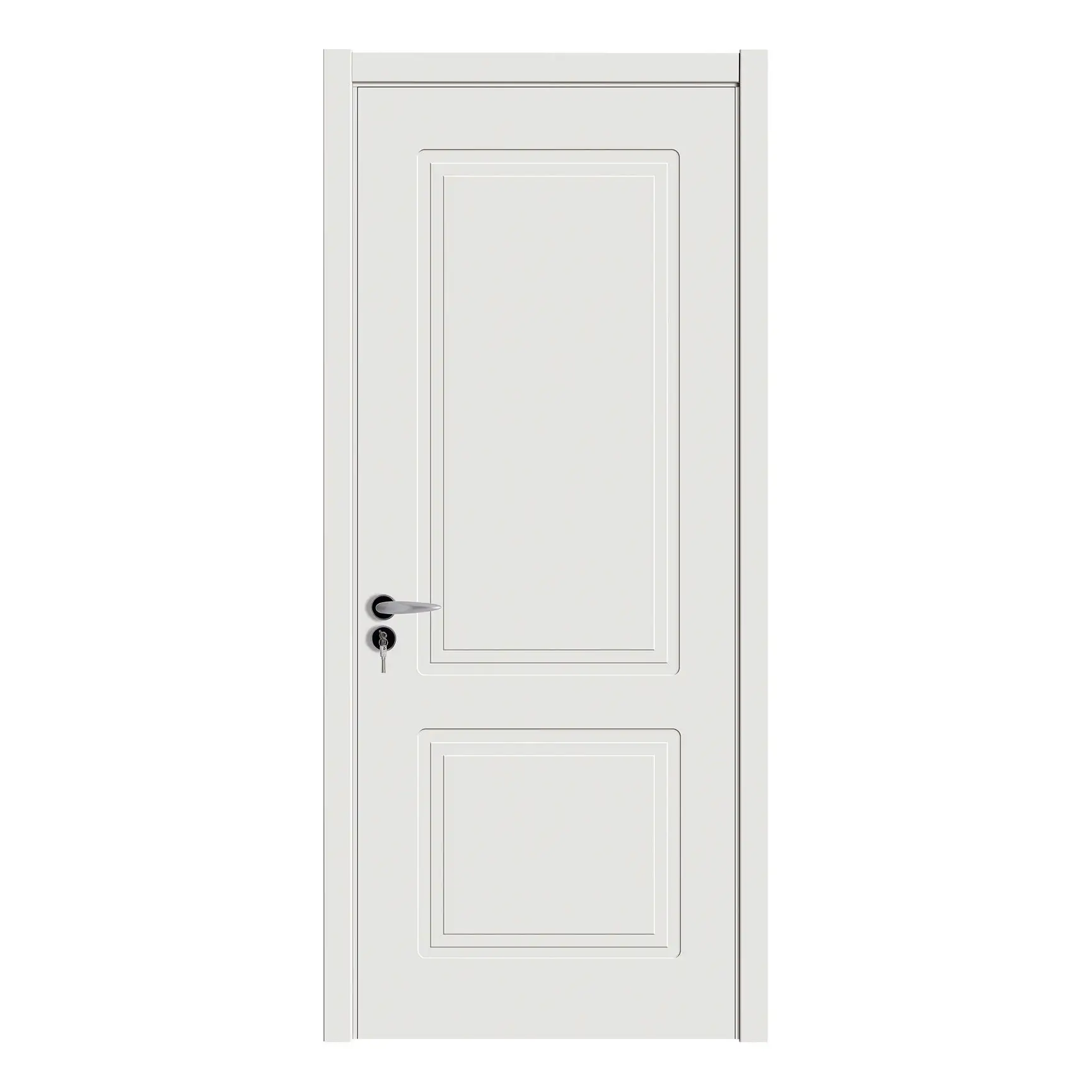 Factory Wholesale Light Color Series Interior PVC MDF Wooden Doors For Houses Rooms