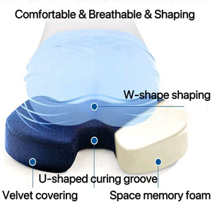 Ergonomics Gel tăng cường Ghế Đệm gối xương cụt chỉnh hình bộ nhớ bọt xe Ghế đệm cho xương đuôi đau Ghế văn phòng Pad - Product Image 5