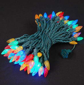 C6 Green Line Colorful Christmas Decorative Light String Colorful Flashing Strawberry Light String - Product Image 2