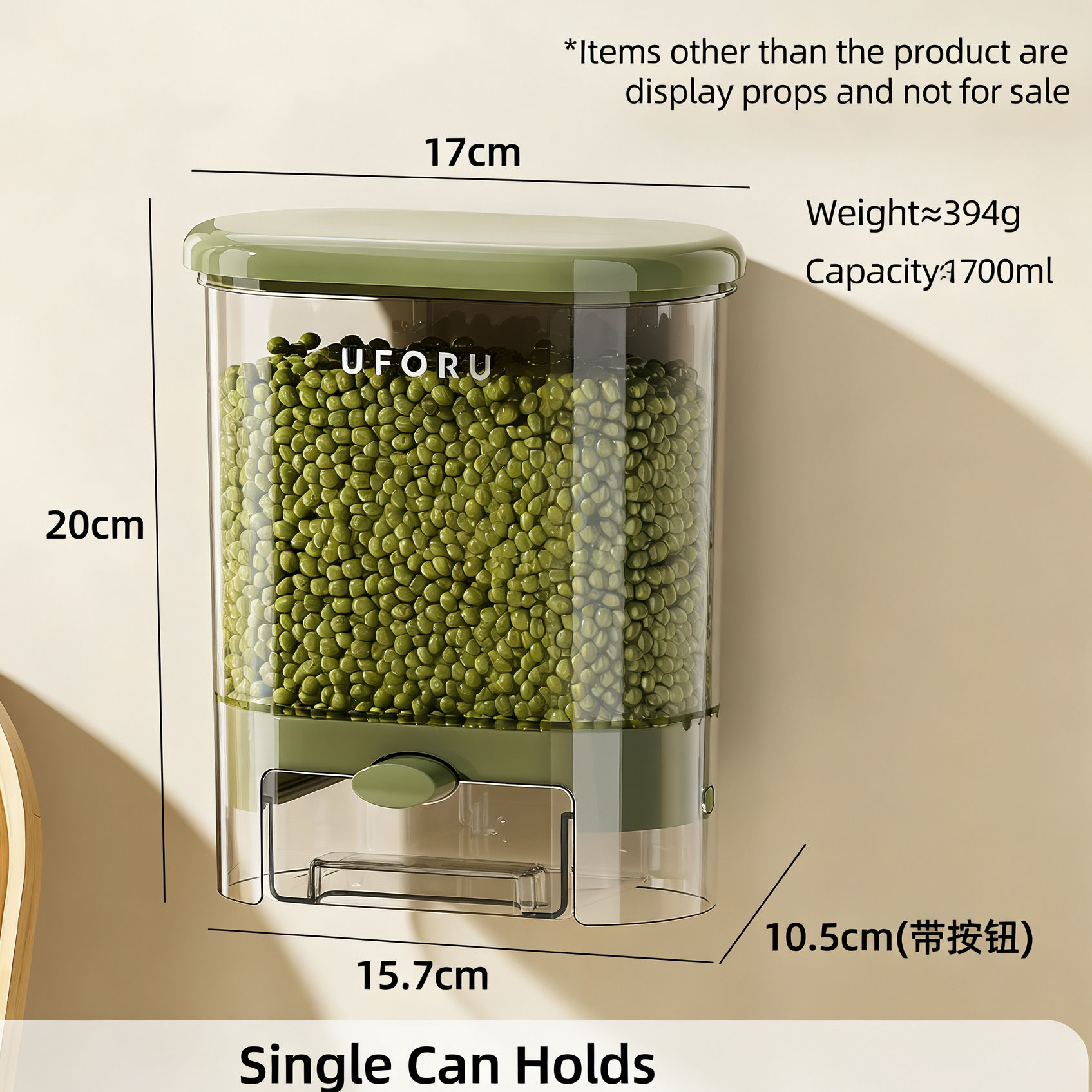 Petite boîte de rangement de perles-vintage vert