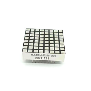 Одноцветный 1,2 дюймов 8x8 квадратных светодиодных точек 3,0x3,0 мм матричный светодиодный точечный матричный модуль дисплея