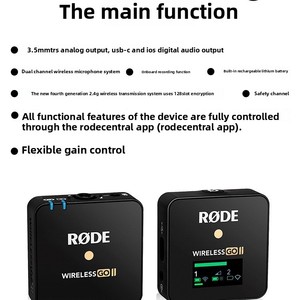 カメラ電話用TikTok用RODEワイヤレスGo IIスタイルヘッドセットマイクタイプCコネクタノイズキャンセルラバリアークリップオン - Product Image 4