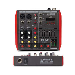 Professional 4-Channel Mini Audio Console <strong>Mixer</strong> 48V Phantom Power Interface Controller for PC Recording Stage Sound <strong>Pro</strong> Console