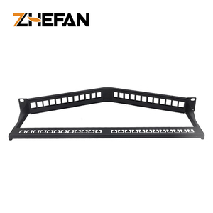 ZHEFAN 24 puertos Patch panel Ethernet Keystone Snap en RJ45 Cat6 24 puertos Cat6a modular Keystone Jack Red en blanco Patch panel - Product Image 6