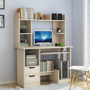 Escritorio de lujo para ordenador del hogar, mueble de dormitorio, mesa de estudio con estantería, diseño de mesa de oficina ejecutiva moderna (nuevo) - Product Image 5