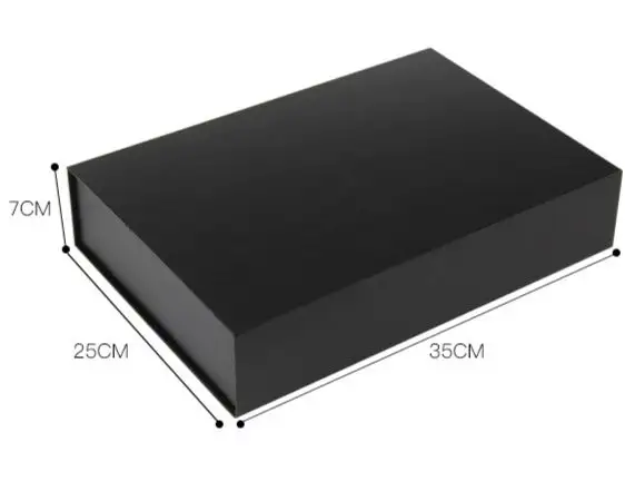 Trending-caja de papel negra de lujo, diseño personalizado de negocios, embalaje de Kraft, caja de regalo magnética pequeña, 2021
