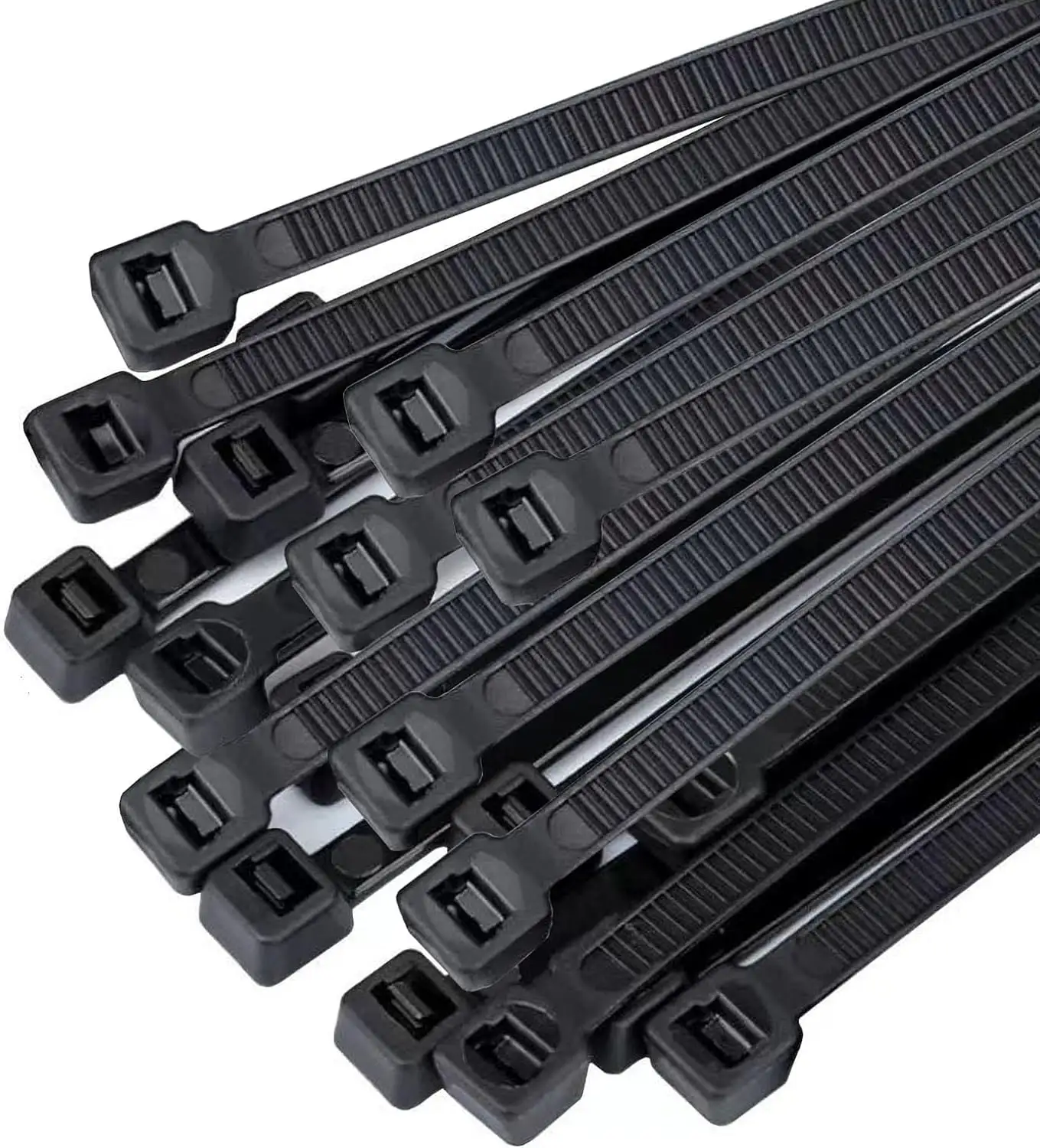 Large Zip Ties Long Cable Ties Nylon Plastic Self-locking Zip Ties 4 Inch Black Heavy Duty Outdoor18 Lbs Thick 100pcs Each Bag