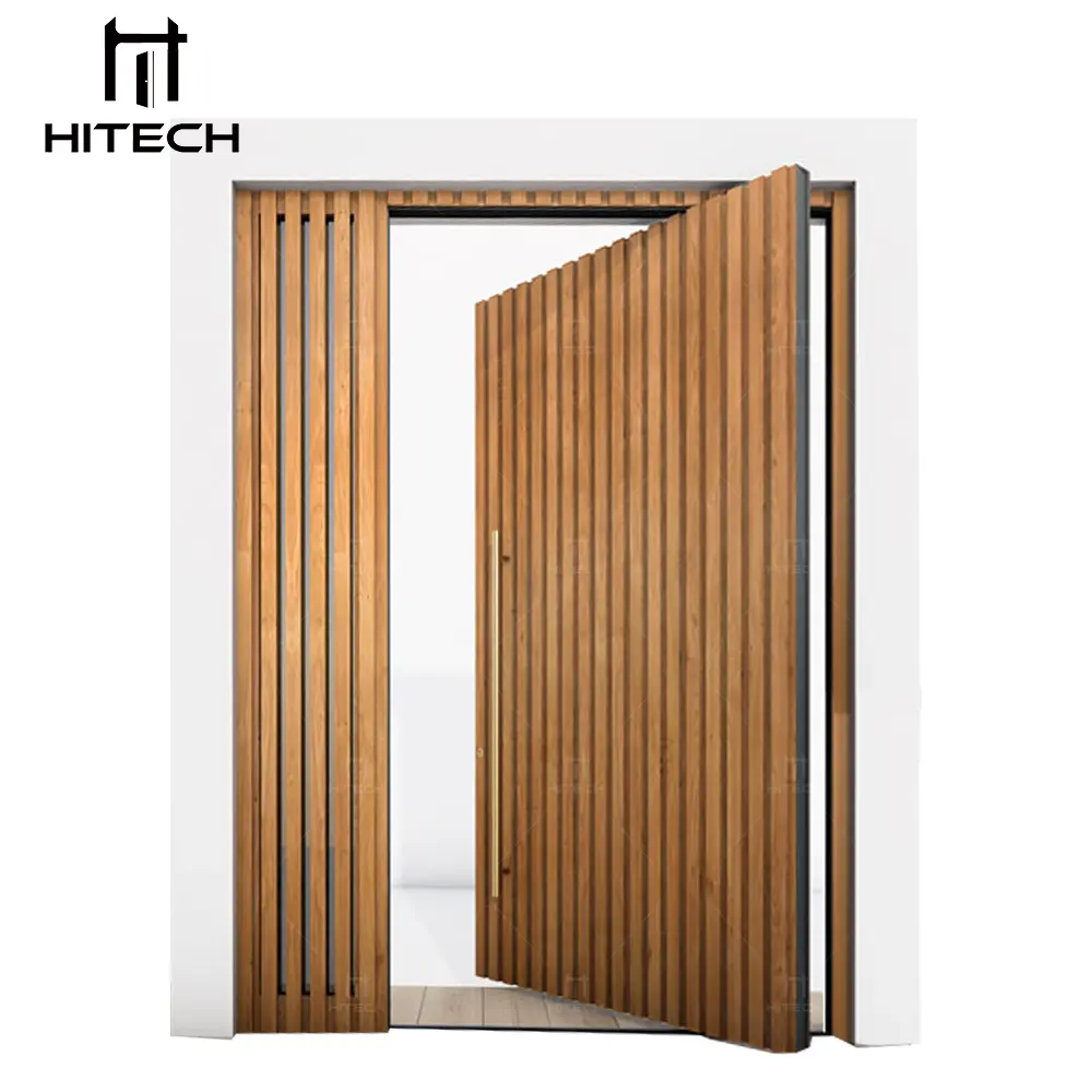 Hitech – portes extérieures modernes en aluminium de 48 pouces pour maisons, porte extérieure de qualité, porte pivotante extérieure en aluminium