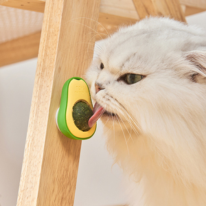 Juguetes para masticar gatos de alta interacción Juego de bolas duraderas de aguacate y hierba gatera para gatos y perros Diseño giratorio para limpieza y molienda de dientes - Product Image 3