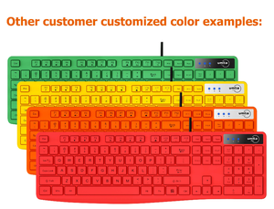 Teclado de oficina Compatible con cable de 104 teclas Klavye negro solo francés ruso Español Árabe turco teclado de computadora - Product Image 6