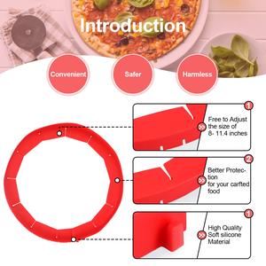 Ayarlanabilir silikon Mini fırında kabuk koruyucu Set yeni tasarım pasta kabuk kalkan ticari gıda pişirme kek araçları için alıcılar için - Product Image 6