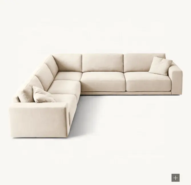 Zarif özel basit kumaş kanepe oturma odası mobilya Villa kulübü lüks eğlence ev ücretsiz kombinasyonu modüler l-şekilli kanepe