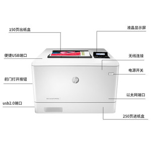 เครื่องพิมพ์เลเซอร์สี A4-ฟังก์ชันเดียวพิมพ์ M454dw HP ไร้สายความเร็วสูงพร้อมความสามารถด้านการดูเพล็กซ์เหมาะสำหรับใช้ในสำนักงาน - Product Image 2
