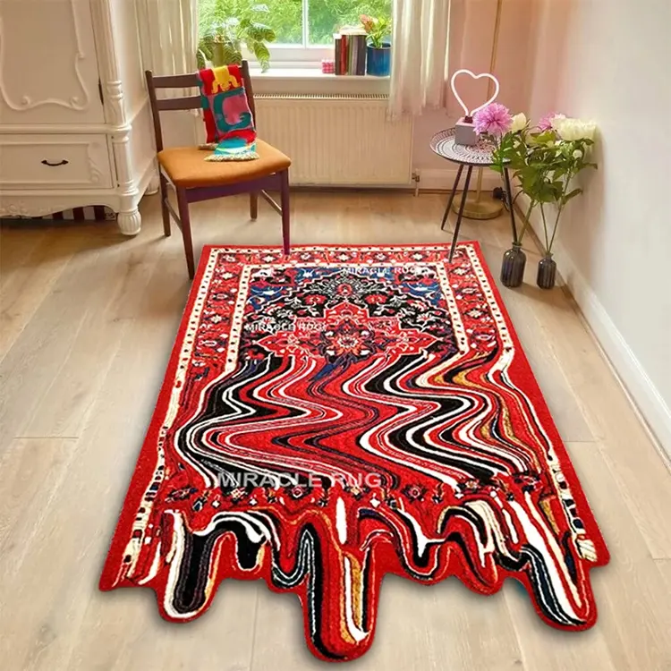 Custom Melting Rugs Handtufted Custom Large Rug Runners Size Area Persian Pattern Shape Carpets