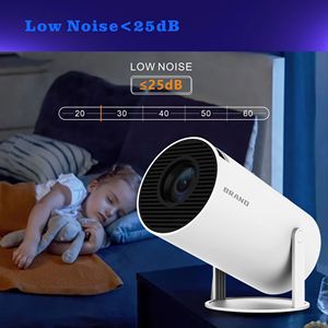 Fabrika fiyat son çift WiFi akıllı Android WiFi BT5.0 Android 11 Mini taşınabilir cep LCD projektör HY300 pro 4K projektör - Product Image 3