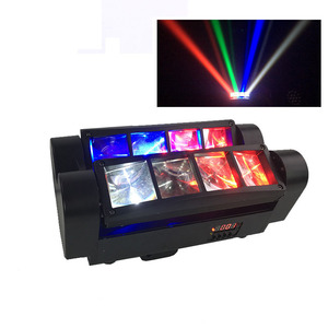 2022Qixin yüksek kalite Mini örümcek 8x3W RGBW, LED DMX 512 çift süpürgesi darbe Strobe etkisi hareketli kafa ışık sahne barlar di - Product Image 2