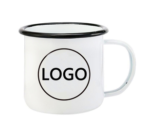 2024定制logo印刷厂钢金属杯搪瓷杯套装促销 - Product Image 6