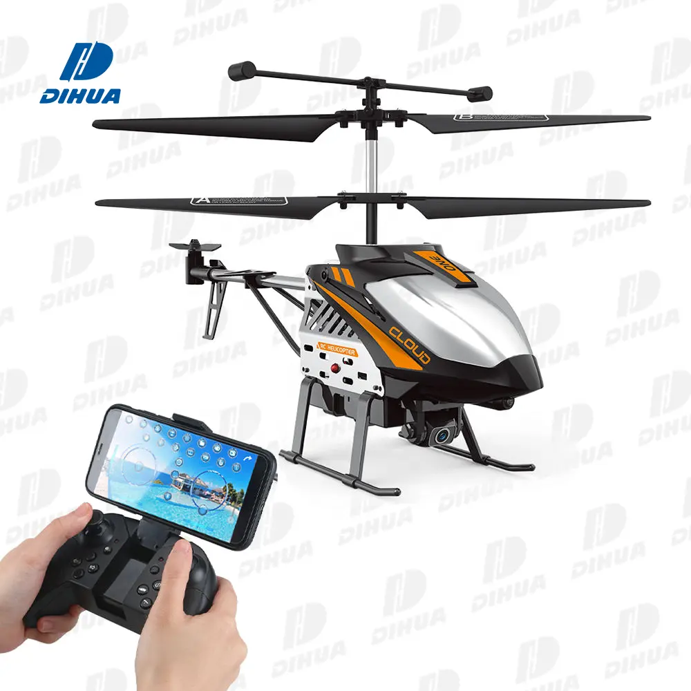 2.4G 4 Canali di Controllo Remoto In Metallo Drone Volo in Elicottero Giocattolo Aereo RC Elicottero con la Macchina Fotografica WIFI per I Bambini Adulti