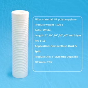 10 "x 2.5" ตัวกรองพอลิโพรไพลีนทำจากพอลิโพรไพลีนตัวกรองตะกอนละลาย1/5/10ไมครอน20 30 40นิ้วสำหรับการแปรรูปประเภท - Product Image 4