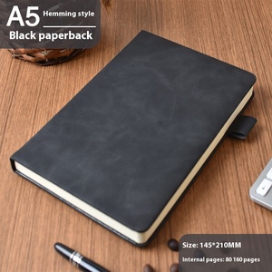Cuaderno A5 grueso con logotipo personalizado, papel Daolin de 80g, lote pequeño, diario sencillo, planificador impreso de cuero, oficina de negocios, lote pequeño - Product Image 4
