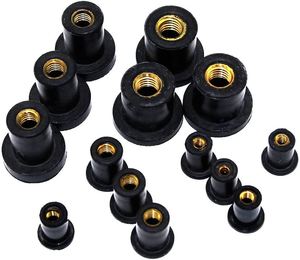 ファスナーファクトリーM3M4 M5 M6M8ネジ付きインサート拡張真ちゅう製ラバーリベットナット - Product Image 2