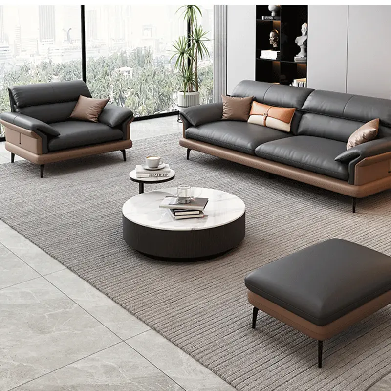 Hot Sale Home Furniture Ceo Office Sofa Set Single Chair Leather Low Price Office Sofa Design