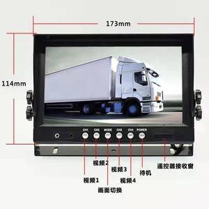 9 pulgadas LCD Monitor del coche pantalla Quad 4 canal reposacabezas de coche retrovisor Monitor TFT LCD pantalla cámaras cámara inversa - Product Image 2
