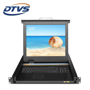 DTVS 17 "发光二极管KVM交换机，带8端口VGA以太网mt-viki 1U机架式液晶控制台抽屉CAT6和8个VGA RJ45适配器，库存 - Product Image 1