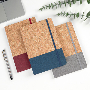 Custom Logo A3 Cork Stitching <strong>Notebook</strong> 100 Sheets Wheat Straw Environmentally Friendly PU Cloth Embedded Pen Slot Cross-Border - Product Image 1