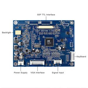 Pantalla de módulo de pantalla Lcd con placa de circuito de pantalla Lcd Entrada Vga Av Ej080Na-05A Rgb 50 pines 8 pulgadas 800X600 Ips Pantalla Lcd